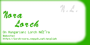 nora lorch business card